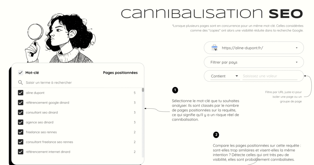 présentation de l'outil de détection de cannibalisation SEO