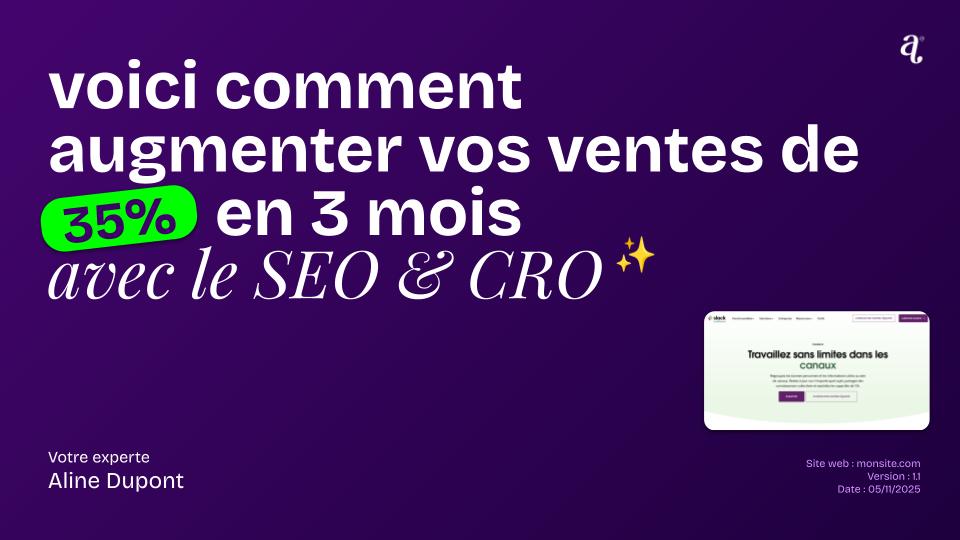 exemple rapport seo quick wins