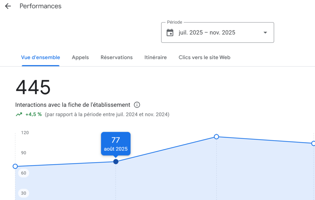 exemple performances fiche GMB